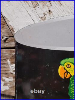 Vintage Polly Porcelain Sign Prem Motor Oil Can Automobile Lubricant Part Supply