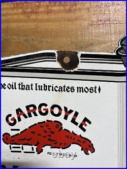 Vintage Porcelain Mobil Sign Gargoyle Motor Oil Gas Petroleum Can Service Dealer Vintage Porcelain Mobil Sign Gargoyle Motor Oil Gas Petroleum Can Service Dealer