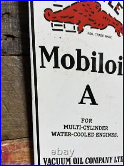 Vintage Porcelain Mobil Sign Gargoyle Motor Oil Gas Petroleum Can Service Dealer Vintage Porcelain Mobil Sign Gargoyle Motor Oil Gas Petroleum Can Service Dealer