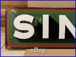 Vintage Porcelain Sinclair Sign Gasoline Motor Oil Pump Dino Gas Service Statiom