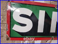 Vintage Porcelain Sinclair Sign Old Gas 5ft Gasoline Motor Oil Service Garage Vintage Porcelain Sinclair Sign Old Gas 5ft Gasoline Motor Oil Service Garage