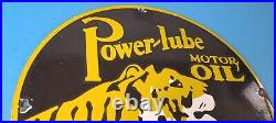 Vintage Power Lube Gasoline Sign Tiger Motor Oil Gas Porcelain Sign Vintage Power Lube Gasoline Sign Tiger Motor Oil Gas Porcelain Sign