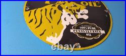 Vintage Power Lube Gasoline Sign Tiger Motor Oil Gas Porcelain Sign Vintage Power Lube Gasoline Sign Tiger Motor Oil Gas Porcelain Sign