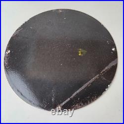 Vintage Power Lube Gasoline Sign Tiger Motor Oil Gas Porcelain Sign