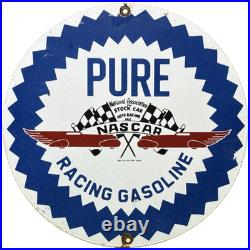 Vintage Pure Gasoline Porcelain Sign Gas Station Pump Plate Motor Oil Service