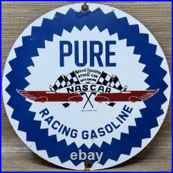 Vintage Pure Gasoline Porcelain Sign Gas Station Pump Plate Motor Oil Service