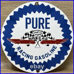 Vintage Pure Gasoline Porcelain Sign Gas Station Pump Plate Motor Oil Service