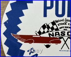 Vintage Pure Gasoline Porcelain Sign Gas Station Pump Plate Motor Oil Service