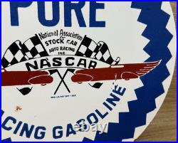 Vintage Pure Gasoline Porcelain Sign Gas Station Pump Plate Motor Oil Service