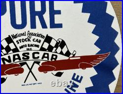 Vintage Pure Gasoline Porcelain Sign Gas Station Pump Plate Motor Oil Service