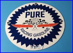 Vintage Pure Oil Co Porcelain Texas Gasoline Service Station Pump Plate Sign
