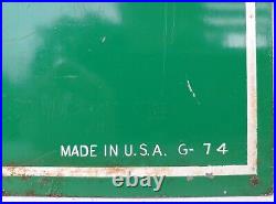 Vintage QUAKER STATE MOTOR OIL Tombstone 2-Sided Painted Sign 26-1/2 x 29 USA