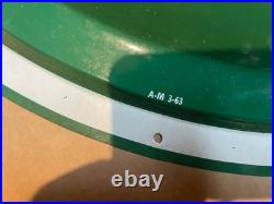 Vintage Quaker State Motor Oil Convex Button Sign 24 Painted Metal