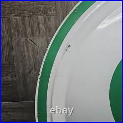 Vintage Quaker State Motor Oil Gas Station Advertising Bubble Button Tin Sign- A