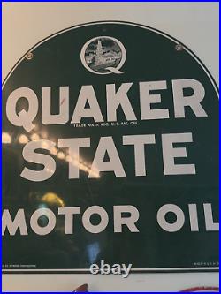 Vintage Quaker State Motor Oil sign Donasco #3/82 made