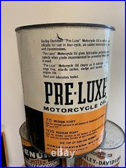 Vintage RARE 1 Gallon HARLEY DAVIDSON Motorcycles Pre-luxe Motor Oil Can Sign