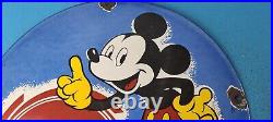 Vintage RPM Motor Oil Porcelain Mickey Mouse Walt Disney Service Gas Pump Sign