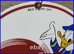Vintage RPM Motor Oil Porcelain Sign Gasoline Service Station Pump Plate Disney