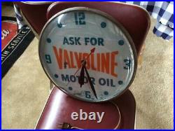 Vintage Rare Original 15 Lighted Ask For Valvoline Motor Oil Pam Clock