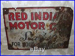 Vintage Rare Original Double Sided Porcelain Motor Oil Sign
