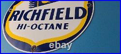 Vintage Richfield Gasoline Sign Gas Motor Oil Pump Plate Porcelain Sign Vintage Richfield Gasoline Sign Gas Motor Oil Pump Plate Porcelain Sign