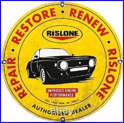Vintage Rislone Motor Oil Porcelain Sign Gas Station Pump Plate Service Pennzoil Vintage Rislone Motor Oil Porcelain Sign Gas Station Pump Plate Service Pennzoil