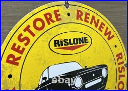 Vintage Rislone Motor Oil Porcelain Sign Gas Station Pump Plate Service Pennzoil Vintage Rislone Motor Oil Porcelain Sign Gas Station Pump Plate Service Pennzoil