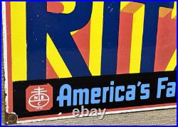 Vintage Ritz Cracker Porcelain Sign Gas Station Motor Oil Gasoline Nabisco Vintage Ritz Cracker Porcelain Sign Gas Station Motor Oil Gasoline Nabisco