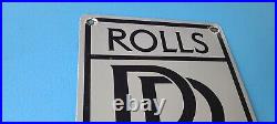 Vintage Rolls Royce Porcelain Gas Oil Auto German Service Dealership Motor Sign