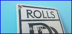 Vintage Rolls Royce Porcelain Gas Oil Auto German Service Dealership Motor Sign
