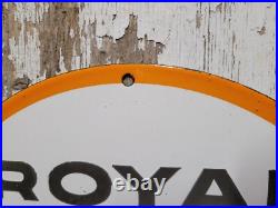 Vintage Royal 76 Gasoline Porcelain Sign Old Gas Pump Plate Motor Oil Advertisin Vintage Royal 76 Gasoline Porcelain Sign Old Gas Pump Plate Motor Oil Advertisin