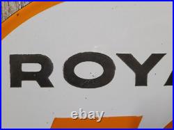 Vintage Royal 76 Gasoline Porcelain Sign Old Gas Pump Plate Motor Oil Advertisin Vintage Royal 76 Gasoline Porcelain Sign Old Gas Pump Plate Motor Oil Advertisin