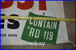 Vintage SINCLAIR ANTI-RUST MOTOR OIL GAS GASOLINE STATION CANVAS BANNER SIGN