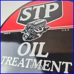 Vintage STP Porcelain Sign Motor Oil Additive V8 Engine Sign