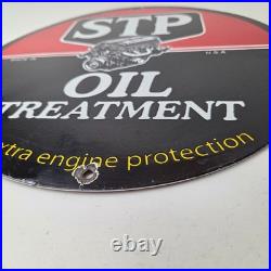 Vintage STP Porcelain Sign Motor Oil Additive V8 Engine Sign