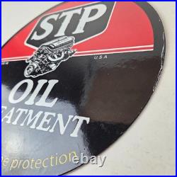 Vintage STP Porcelain Sign Motor Oil Additive V8 Engine Sign