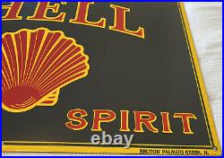 Vintage Shell Gasoline Porcelain Sign Gas Service Station Motor Oil Spirit Rare