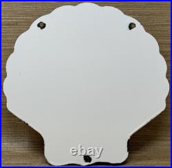 Vintage Shell Gasoline Porcelain Sign Gas Station Pump Plate Motor Oil Service Vintage Shell Gasoline Porcelain Sign Gas Station Pump Plate Motor Oil Service
