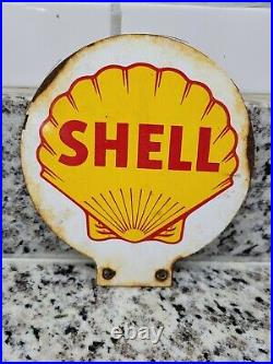 Vintage Shell Lubester Sign Motor Oil Gas Station Service Pump Topper Plaque
