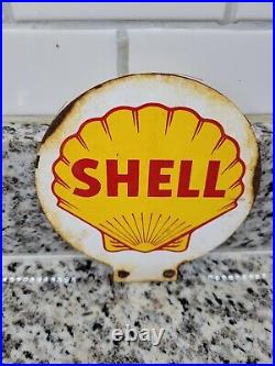 Vintage Shell Lubester Sign Motor Oil Gas Station Service Pump Topper Plaque