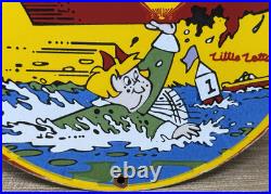 Vintage Shell Marine Gasoline Porcelain Sign Gas Station Pump Plate Motor Oil