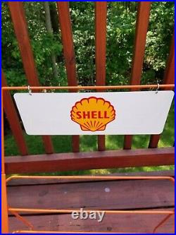 Vintage Shell Motor Oil Can Display Rack Sign Gas Station Advertising
