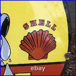 Vintage Shell Motor Oil? Porcelain sign 30 inch round Shell Can