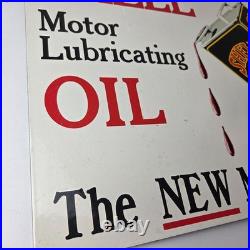 Vintage Shell Motor Oil Sign 20 Gas Pump Station Porcelain Advertising Sign