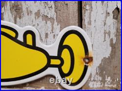 Vintage Shell Porcelain Sign Gasoline Motor Oil Race Car Gas Automobile Garage