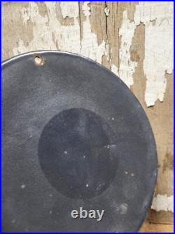 Vintage Shell Porcelain Sign Old Gas Pump Sealed Safety Plate Motor Oil 6 Sign