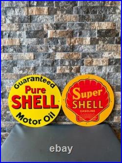 Vintage Shell Signs Dual Pack (Motor Oil & Gasoline)