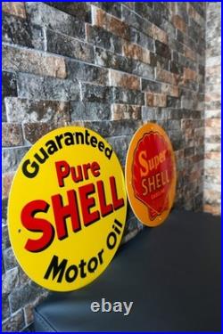 Vintage Shell Signs Dual Pack (Motor Oil & Gasoline)