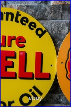 Vintage Shell Signs Dual Pack (Motor Oil & Gasoline)