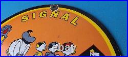 Vintage Signal Gasoline Porcelain Gas Motor Oil Service Pump Plate Sign